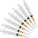 20 Pack 2.5ml Plastic Disposable Lab Utensils with 25Ga 1 Inch, Individually Packaged