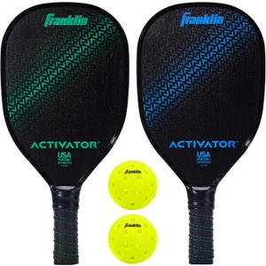 Franklin Sports Pickleball Paddle and Ball Set - Wooden Pickleball Rackets + Balls - Activator - USAPA Approved | Ball Set, Pickleball Rackets, Pickleballs, USA Pickleball, USAPA, Approved