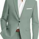 HUUTOE Mens Suits Regular Fit 2 Piece Slim Fit Suits for Men Wedding Prom Suit Separates Blazer Jacket Pants Set Guest (XX-Large, Sage Green)