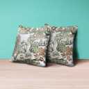 Boho Coral Chinoiserie Pillow Cover 18x18 Inch Set of 2