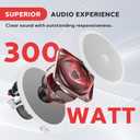 Pyle 8 Ceiling Mount Speakers (Pair)- 2-Way Stereo Speaker System with Easy Install Flush Design - Directable 1 Titanium Dome Tweeter - 55Hz Freq Response for Deep Bass - 300W Peak Power,(White)