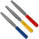 Tosnail 3-Pack Tapered Guitar Nut Files, Double Edge Nut Slotting File Set, Fret Crowning File, Repair Tools For Electric Guitar