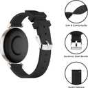 4 x Compatible for Garmin Lily 2 Watch Band, 14mm Silicone Sport Women Replacement Strap Compatible for Garmin Lily2 Bands (Black)