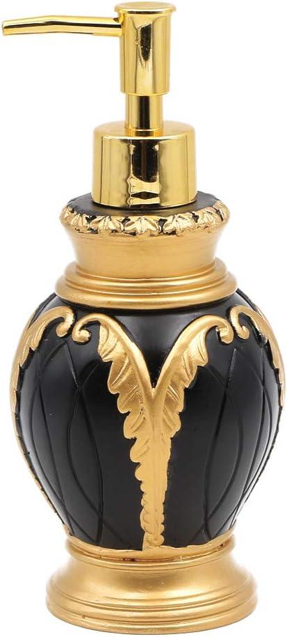 LUANT 12 OZ Liquid Soap Dispenser Pump for Kitchen or Bathroom Countertops, Black with Gold