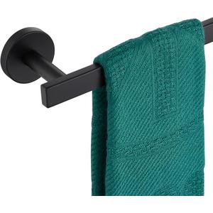24 Inch Bathroom Towel Racks Bath Towel Bars Kitchen Towel Holder Towel Rails Wall Mounted SUS304 Stainless Steel, Matte Black