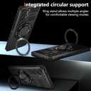 Compatible Samsung Galaxy S23 Ultra Case with 360Spin Versatile Magnetic Ring Kickstand [Compatible with Magsafe] Military Grade Shockproof Slim Heavy Duty Protection, Black