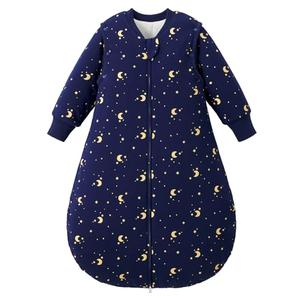 Duomiaomiao 3.5 TOG Baby Sleep Sack 100% Cotton Winter Long Sleeve Baby Wearable Blanket, Super Warm Quilted Comfy Toddler Sleeping Bag M