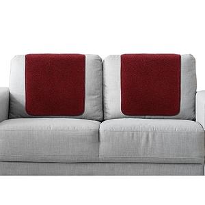 Frienda 2 Pieces Recliner Headrest Covers Sofa Headrest Protector Sherpa for Recliner Chair Couch Furniture Non Slip for Living Room(Burgundy)