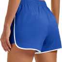 MAGOCOMSEN Women's Running Athletic Shorts with Pockets 3.5" Quick Dry Lightweight Workout Gym Shorts Sport Casual (Blue, M)
