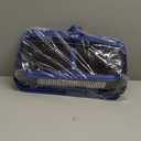 Fine Mesh Pool Skimmer Net & Pool Brush Kit, Durable Pool Cleaning Kit Includes Pool Net Skimmer with Sturdy Frame &17.5" Professional Pool Brush Head for Inground Pools & Above Ground Pools