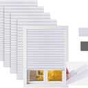 6-PCS Temporary Light Filtering Pleated Paper Blinds 24" W x 59" H White | Paper Shades for Windows,Stick on Pleated Blinds, No Drill Temporary Blinds, DIY Cut to Size Cordless Light Filtering Shades
