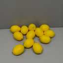 12pcs Artificial Lemons - Yellow Fake Lemons Faux Fruit for Home Kitchen Table Fruit Bowl Cabinet Party Xmas Decor (3.1 inch)