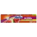 2 x Hefty Slider Jumbo Storage Bags, 2.5 Gallon Size, 12 Count, Ziploc Snack Bags with EasyGuide Texture, Small Plastic Storage Bags with Grip 'N Seal Technology, 50 Bags Total (Packaging May Vary)