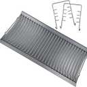 27 Inch Ash Pan Replacement Parts for Char Griller 1224, 1324, 2121, 2222, 2727 and Charbroil Grills, Charcoal Tray with 2pcs Fire Grate Hanger Set