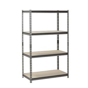 Muscle Rack UR361860PB4P-SV Silver Vein Steel Storage Rack, 4 Adjustable Shelves, 3200 lb. Capacity, 60" Height x 36" Width x 18" Depth