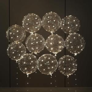 LED Light Up Balloons 20 Pack 22" Clear Bobo Balloons with 10ft Warm White LED String Lights, 3 Light Modes, Batteries Included Perfect for Parties, Birthdays, Weddings & Events
