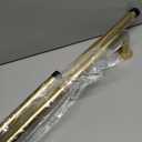 1 1/8 Inch Diameter Room Darkening Curtain Rods 84-134, Heavy Duty Window Wrap Around Drapery Rod with Aluminum Bracket, All Accessories, Wall Mounted Ceiling Mounted, Adjustable Length, Brushed Gold