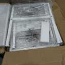 Furologee White Nightstands Set of 2, End Table with Fabric Drawer, Small Side Table for Small Spaces, 2 Tiers Storage Shelves End Table, Bedside Table for Living Room, Bedroom, Dorm