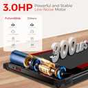 Portable Treadmill with Handle, 3.0HP Walking Pad Treadmill, Electric Compact Treadmills, Treadmills for Home Small Space with 12 Preset Programs, Walking Pad with Handle,300 LBS Capacity