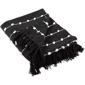 DII Woven Loop Throw Collection, 50x60, Black