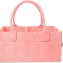 Mr. Pen- Baby Diaper Caddy Organizer, Pink, Baby Caddy Organizer with Handle, Compact Size, Collapsible & Portable (1 Pack)