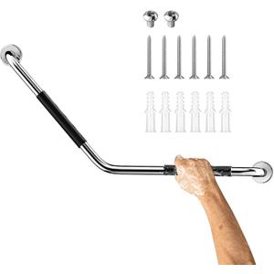 32 Inch Angled Grab Bars for Bathtubs and Showers Anti Slip, Shower Grab Bars for Seniors Wall Mount, Safety Handicap Grab Bars for Shower with Concealed Screws, Tesuchan (135)
