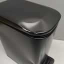 Cesun Small Bathroom Trash Can with Lid Soft Close, Step Pedal, 6 Liter / 1.6 Gallon Stainless Steel Garbage Can with Removable Inner Bucket, Anti-Fingerprint Finish (Matt Black)