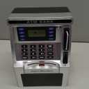 ATM Piggy Bank for Kids, ATM Machine for Real Money with Debit Card, Bill Feeder, Coin Recognition, Balance Calculator, Electronic Savings Safe Box, Gifts for Teen Boys Girls (Black)