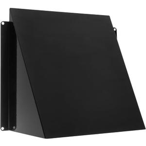 Vent Systems 8" x 8" Inch Vent Cover - Galvanized Steel Dryer Vent Cover/Deflector - Black Exhaust Vent Guard for Indoor/Outdoor/Wall/RVs/Trailer - Air Vent Hood - Ventilation System Protection