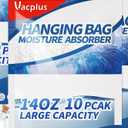 Vacplus Moisture Absorbers, Hanging Closet Dehumidifier Bags, Humidity Packs, Desiccant, Closet Dehumidifiers with Ocean Breeze Fragrance