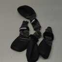 EXPAWLORER Anti Slip Dog Socks to Prevent Licking Paws, Shoes for Winter Snow, Boots & Paw Protectors with Grippers, Waterproof Booties for Hardwood Floors for Small Medium Large Senior Dogs Black L