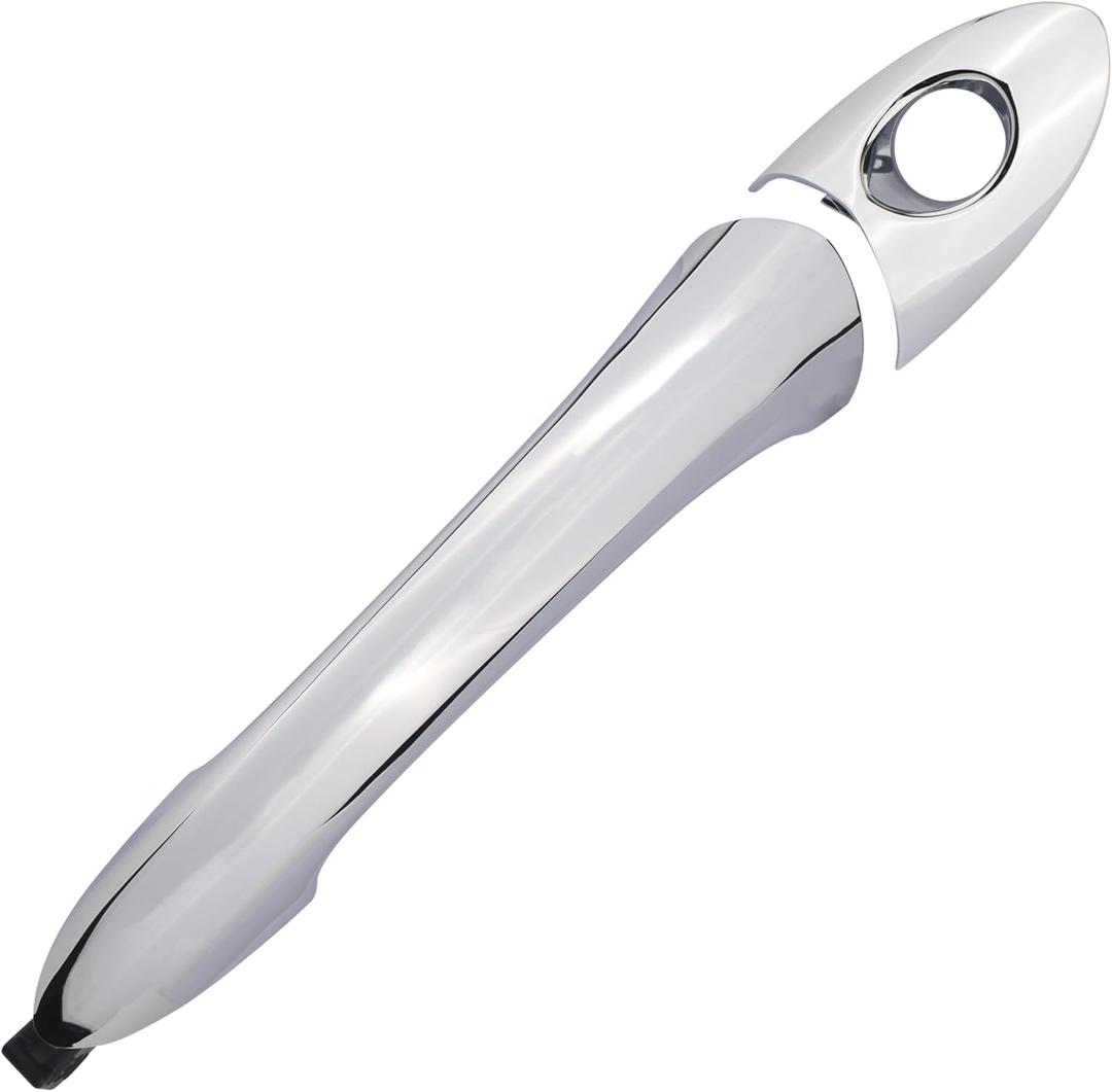 Exterior Door Handle Chrome Front Left Driver Side with Keyhole Without Smart Key Compatible with 2011-2015 Hyundai Sonata Replaces 82651-3S010 82652-3S010