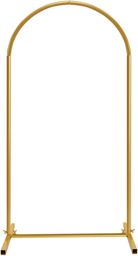 Curved Top Flower Arch Backdrop Stand,Metal Wedding Arch Stand,Wedding Arches For Ceremony,Flower Rack Framework,for Garden Climbing Plants,Wedding And Birthday Party Decoration (Size:100X200CM)