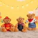HollyHOME Chef Stuffed Animal Teddy Bear Soft Plush Toy with Chef Uniform Unique Toy Gifts for Kids and Chefs Holiday Birthday Valentine 16 inche