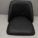 COLAMY Bar Stools Set of 1, Modern Swivel Bar Chairs, Adjustable PU Leather Upholstered Barstools Counter Height with Full Backrest for Bar, Dining Room, Kitchen Island, Black