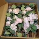Ling's moment 17.5" Tall Standing Artificial Flowers Arrangements 4 pcs Wedding Aisle Runner Chair Decorations Blush & Pink Centerpieces for Ceremony Reception Rose Floral Party Outdoor
