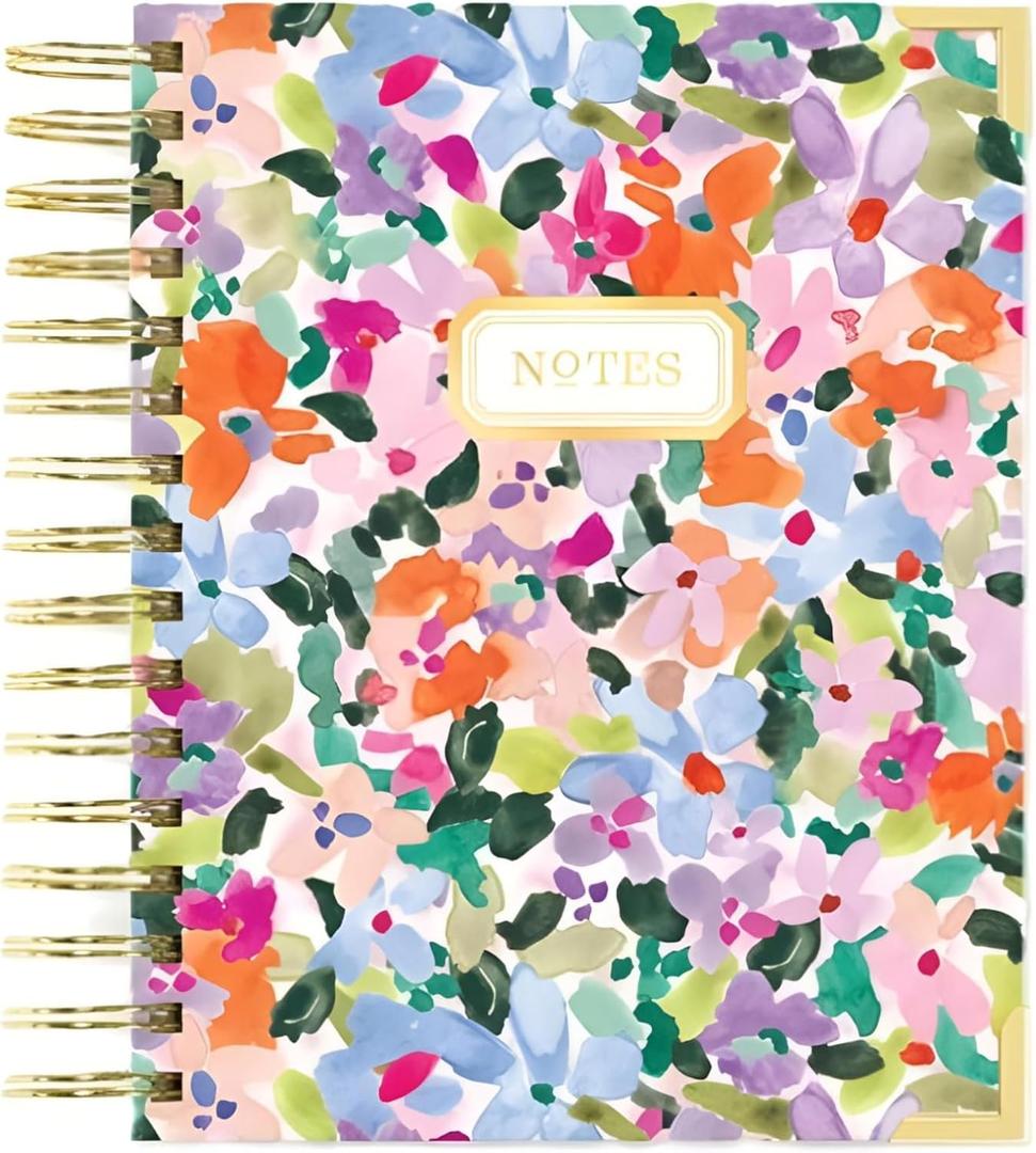 Day Designer Mini Lined Notebook, Blurred Spring Cover | 6.625 x 8.3" | Features wire binding, reinforced corners, sturdy hard cover and interior pocket, perfect for planning, note-taking, and everyday use (6.625 x 8.3 x 1", Blurred Spring)