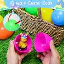 MGparty 24 Pcs Large 4" Easter Eggs Plastic Empty Eggs Bulk with 4 Golden Eggs, Fillable Easter Eggs for Egg Hunt, Easter Basket Stuffers, Party Favors, Decorations