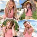 Ficerd Toddler Girls Tank Tops, Nude Pink, 3T