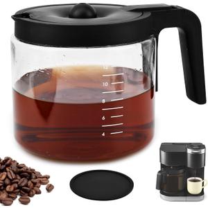 12-CUPS Coffee Maker Glass Carafe Replacement for Keuri-g K-Du o (Not Essentials Model), Replacement 12-Cup Coffee Pot Carafe, Comfortable Ergonomic Handle