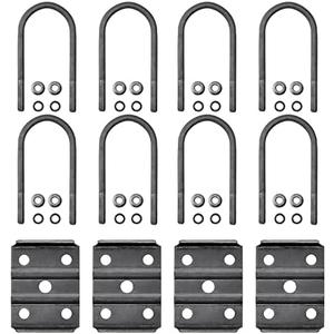 SPARKWHIZ Trailer U Bolt Kit 7 inch for 5,200-7,000 lb Trailer Axle, 3" Round Axle, 1/2” Diameter, 2" Thread Pitch, 2 Pack