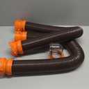 Camco RhinoFLEX 20-Ft RV Sewer Hose Kit - Features Clear Elbow Fitting w/Removable 4-in-1 Adapter - Connects to 3 Slip or 3/3.5/4 NPT Threaded Sewer Connection (39742)