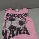 Women Soccer Mom Shirt Game Day T Shirt Soccer Mama Graphic Short Sleeve Shirt, XXL 