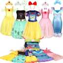 HAMSILY Princess Dress Up Clothes for Little Girls: Princess Costume for Girls Toddler, Girl Toys Age 3 4 5 6 Year Old Girl Birthday Gifts Christmas Gift