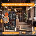 Acrylic Sign Holder 8.5 x 11 with Wood Base 3 Pack, Anti-Slip Silicone Bottom Menu Stand for Table, Clear Double Sided T-Shape & Slanted L-Shape Flyer Display for Office, Restaurant, Wedding