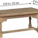 LOGOFUN Dolls House Miniature Wood Table Mini Wooden Table Model 1:12 Scale Tiny Dining Table for Doll House Kitchen Accessories