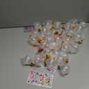 30 Pieces Clear Plastic Christmas Ornament Balls, Booze Balls, Fillable Tree Hanging Water Bottle Bulbs with Rhinestone Stickers for Wedding Party Holiday Decor
