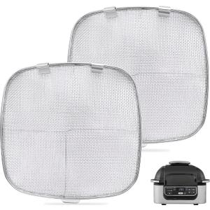Stainless Steel Splatter Shield for Ninja Foodi AG301, Air Fryer Accessories for Ninja Foodi 5-in-1 Indoor Grill, Replacement Parts Splatter Screen for Ninja Foodi AG300, AG300C,AG301C, AG302, AG400