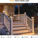 Solar Post Cap Lights, 4.7" Outdoor Solar Lamp 1 Pack, Fence Column Light Waterproof for Outside 5x5 6x6 Vinyl Wood Posts, Deck Garden Patio Yard Table Lantern 3000K Pillar Landscape Lighting