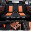 Car Seat Covers Full Set, Leather Seat Covers for Cars, Breathable Seat Cover, Suitable for SUV/Truck/Sedan/Automotive (Brown, 2 Piece)